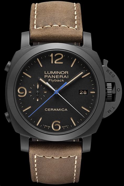 panerai luminor ceramica flyback chrono|Panerai Luminor automatic with date.